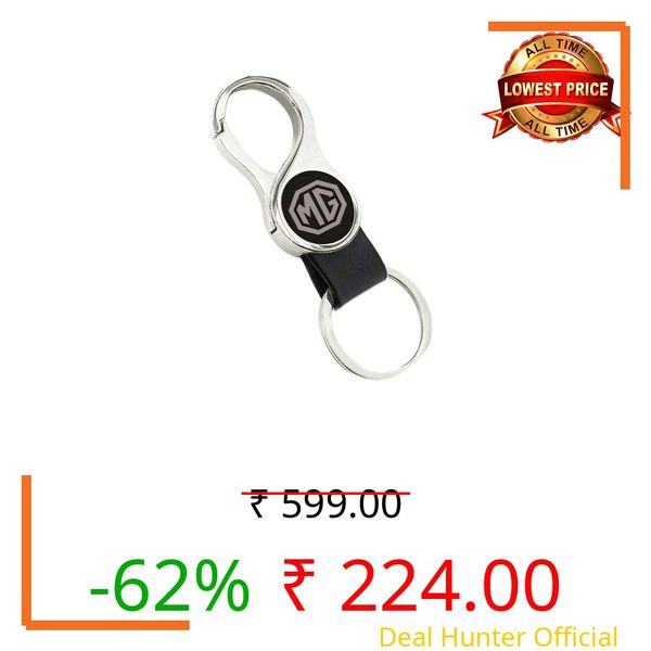 Oh Damn Heavy Duty Chrome Metal Keychain Compatible with MG Key | Round