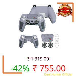 ZORBES® Game Controller Silicone Cover for PS5 Game Controller 30th Anniversary Customized Protective Cover, with 2 Thumb Grip Caps & Touchpad Sticker