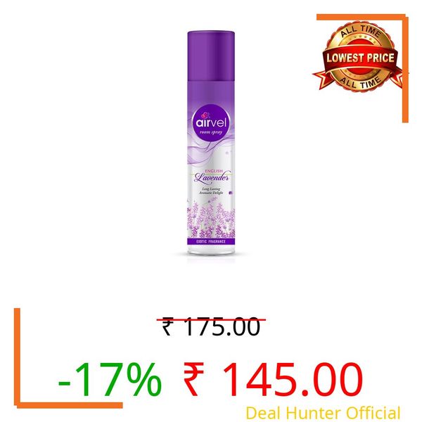 Airvel Lavender Fragrance Room Spray | Aromatic Fresh Fragrance for Home & Car | 217ml
