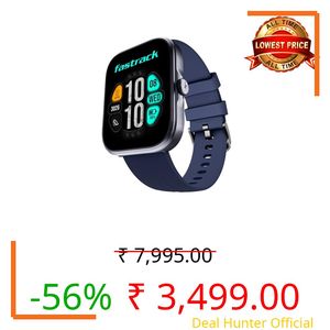 Fastrack Discovery Smart Watch, 4.9 CM AMOLED Display, SingleSync BT Calling, Built-in GPS, 100+ Multisport, Auto Recognition of Multisport, 5 Days Battery Life, 100+ Smartwatch Faces (Blue)