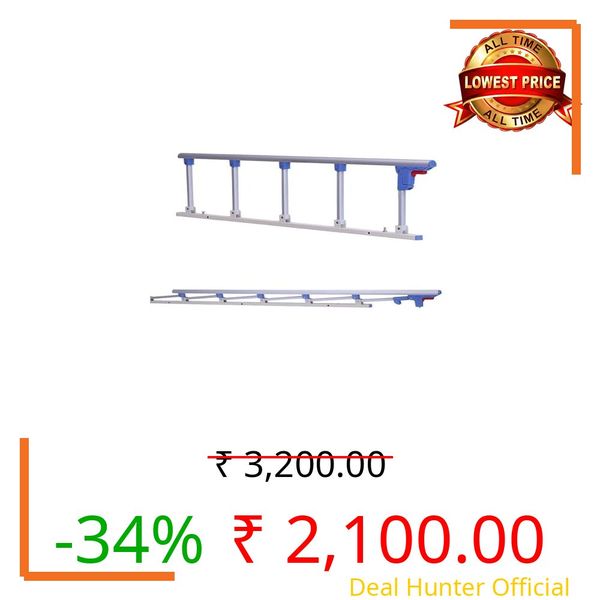 Samnantools Healthcare Hospital Guard Rail – Aluminum Alloy Retractable & Collapsible Side Safety Railing for Patient Protection | Only Rail.No Accessories Included| 1 Piece