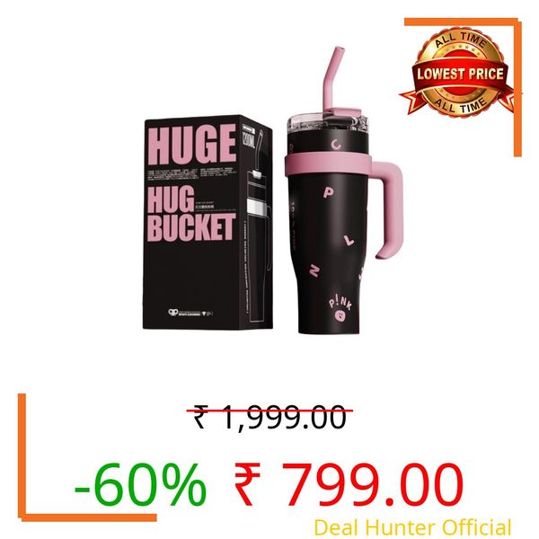 TOPPROSPER 40 oz Tumbler with Handle, Large Insulated Tumblers with Straw and Lid, Stainless Steel Vacuum Travel Coffee Mug Cup (Black)