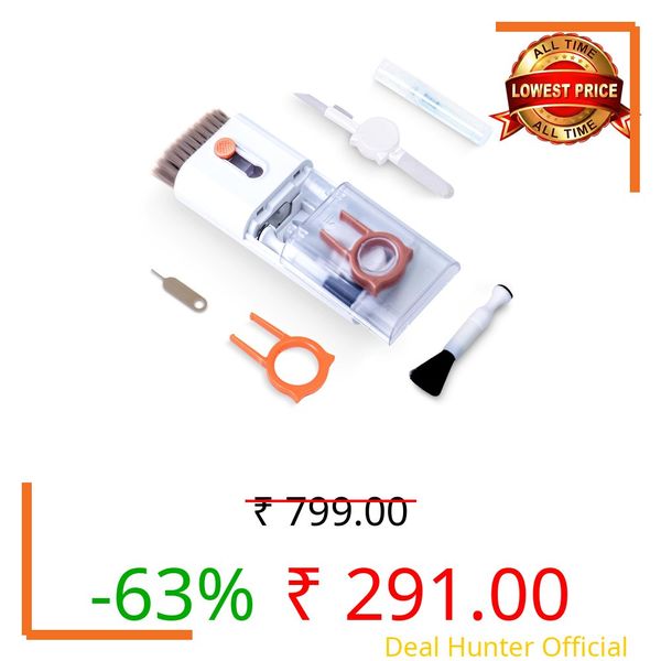 Robustt 10-in-1 Tech Cleaning Kit � Mobile & Laptop Cleaner Set for Phone, Keyboard, AirPods, and More � Includes Keycap Puller, SIM Ejector Pin, Foldable Cleaning Pen, Spray Bottle & More (Pack of 2)