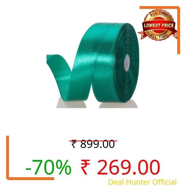 Delite Ribbons Multi-Purpose Double Side Satin Ribbon Roll of 18 Meters for Parties Decorations, Invitation Card, Gift Wrapping, and Craft, Project Work (Teal, 1 Inch)