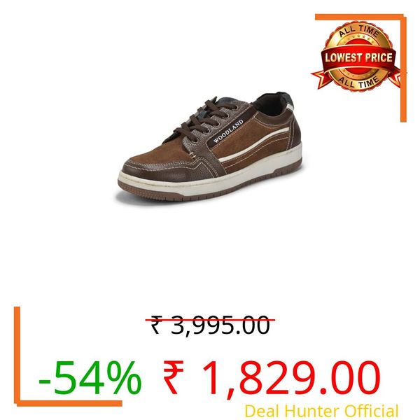 Woodland Men's Mid Brown Softy Milled Casual Shoes-9 UK (43 EU) (OSNK 6215024)