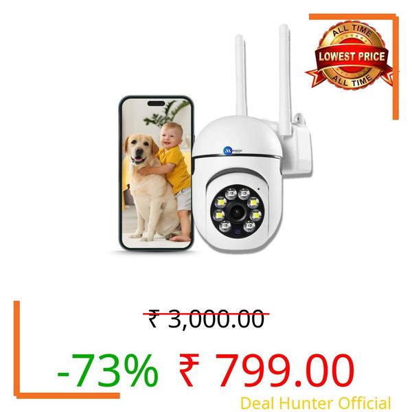 Maizic Smarthome Wi-Fi Indoor Camera 3MP HD Pan-Tilt Zoom CCTV Camera, Outdoor Indoor Security 2 Way Talk, Color Night Vision, Motion Detection, Multi User View, Support SD Card (Up to 128GB)