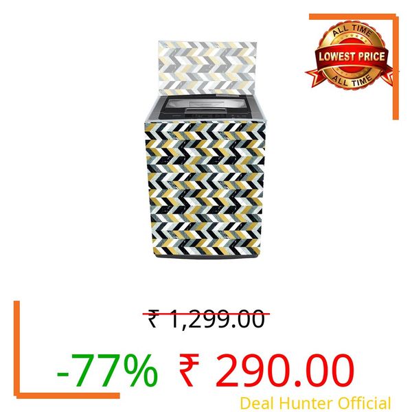 MAHAL CREATION Top Load Washing Machine Cover Compatible for Lg 8 KG (T80SJBK1Z) Multi Tile.