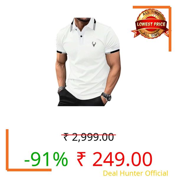 Lymio Polo T Shirt for Men || Men Casual T-Shirt || Polo (Polo-40-White-S)