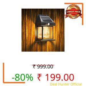 Jyoiat Outdoor Solar Wall Lights - 1 Pack Solar Waterproof Porch Wall Lights with 3 Modes & Motion Sensor Front Porch Security Lamps Wall Mount Patio Fence Garage Decorative
