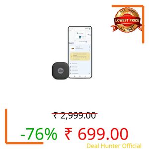 JioTag Go |India's First Android Tag | Google Find My Device Item Finder| Worldwide Tracking for Keys, Wallets, Luggage, Gadgets and More|1+1 Year Battery|No SIM Needed|BT 5.3|for Android Only