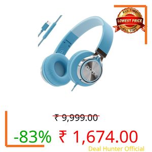 ARTIX CL750 C Type Wired Stereo Headphones | Foldable On Ear Design with Noise Isolation, Mic & Volume Controller for All Devices (Blue, USB Type C)