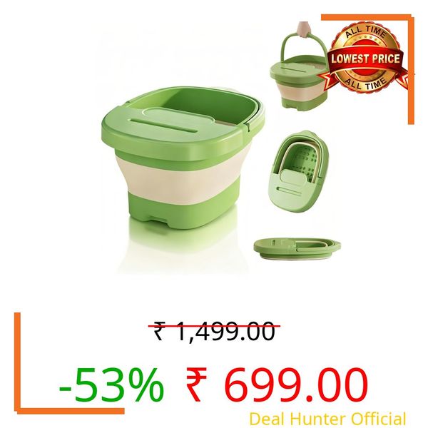 Collapsible Foot Bath Basin for Soaking Feet with a lid,Foot Soak Tub with Massage Acupoint,Multifunction Laundry Basket with Handle, Home Spa Treatment.