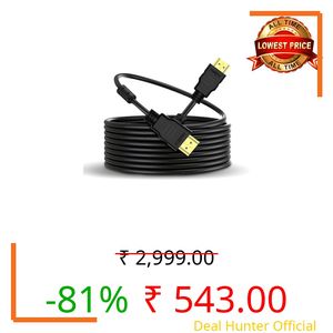 Les Bon Amis 20M 4K Hdmi To Hdmi Cable| Hdmi V2.0| 4K@60Hz Ultra High Speed Data Upto 18Gbps|3D Ideal for All Hdmi Devices Laptop Desktop Tv Set-Top Box Gaming Console - Black