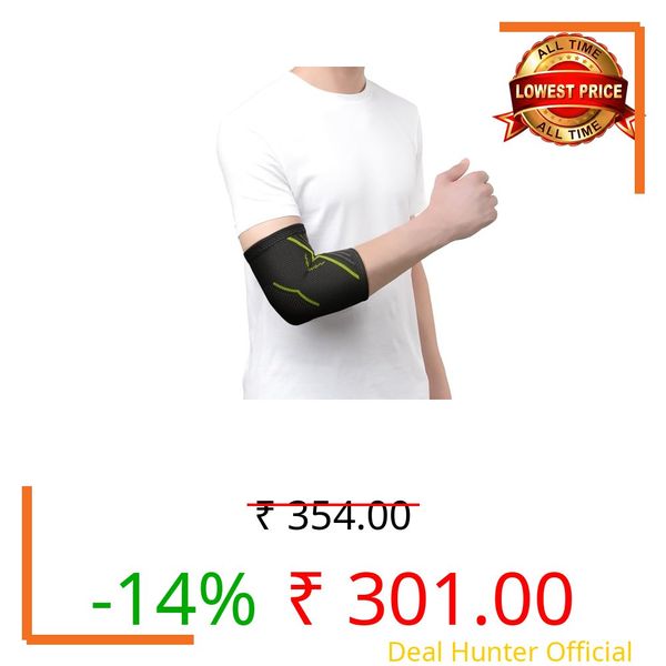 TYNOR Elbow Support Air, Black & Green, Large, 1 Unit