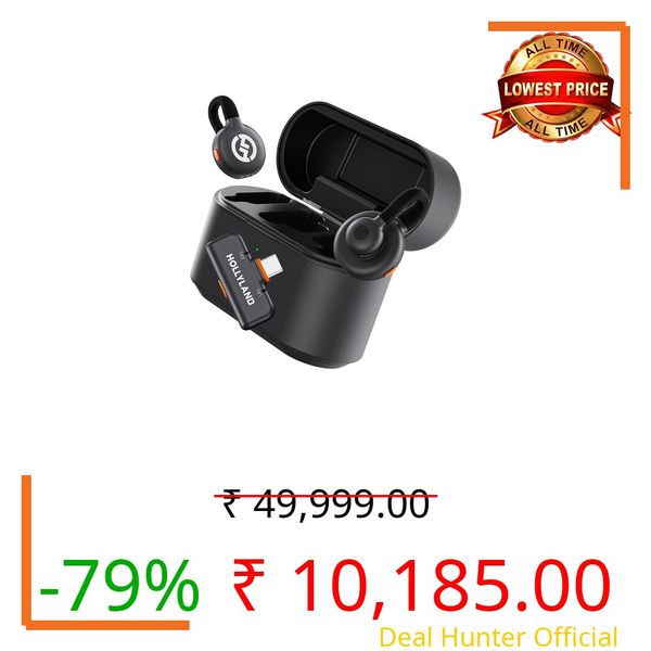 Hollyland Lark M2S Wireless Lavalier Microphone (Type-C RX) for iPhones/Androids/PC with Logo-Free, Titanium Design, Plug&Play, 300m max Range, Wireless mic for Vlog, Live-Streaming, Content Creators