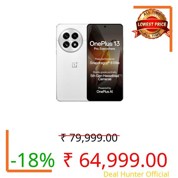 OnePlus 13 | Smarter with OnePlus AI | Lifetime Display Warranty |16GB RAM 512GB Storage Arctic Dawn | Official Smartphone for BGMS 2025