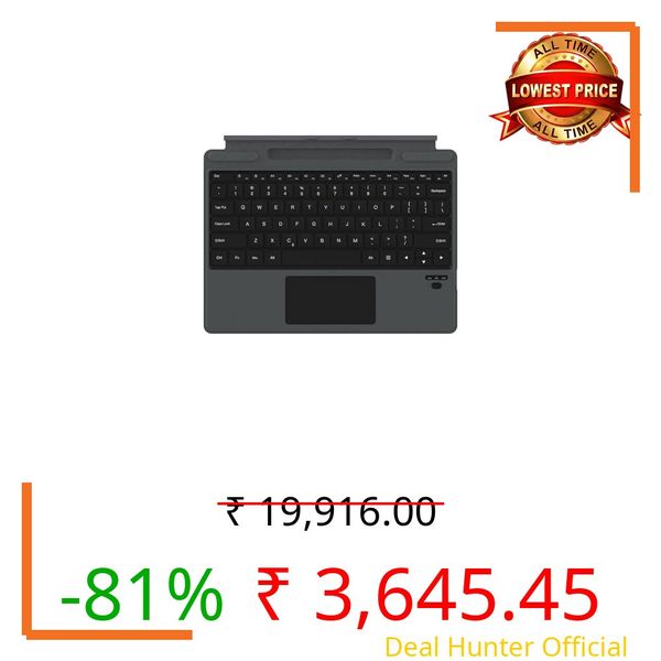 Qulose Surface Pro 9 Keyboard, Detachable Wireless Bluetooth Keyboard for Microsoft Surface Pro 8/9/X, with Built-in Rechargeable Battery/Multi-Gesture Touchpad