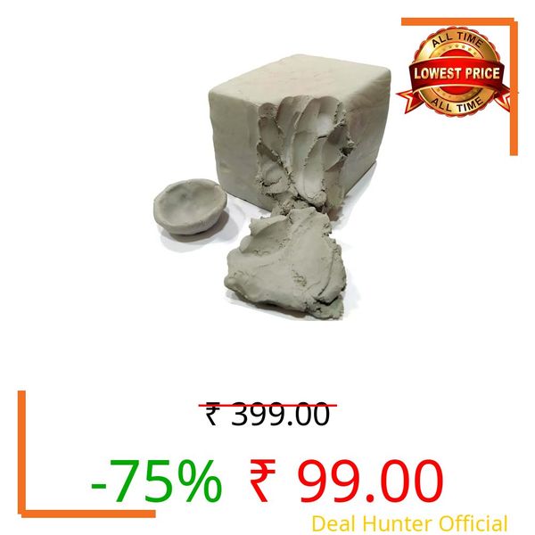 Premium Terracotta Clay for Modeling and Art & Craft Projects, Air-Dry Ready-to-Use, Enhances Fine Motor Skills, Natural Filtered Shadu Mati, Multicolor, 950g