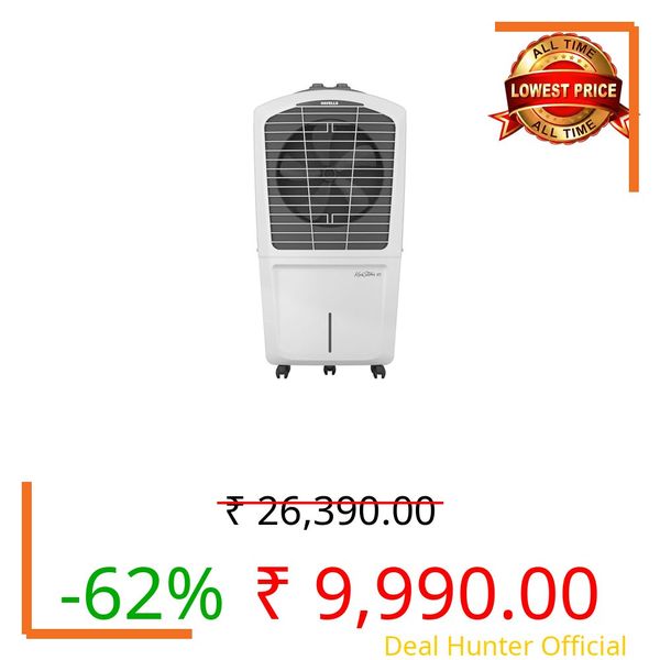 Havells KoolStorm 95 L Desert Air Cooler for Home/Office| Powerful Air-Delivery| Bacteria Shield Honeycomb Pads|XXL Ice Chamber| Ice Chill Drip Technology |Inverter compatible|Front Wheels with brakes