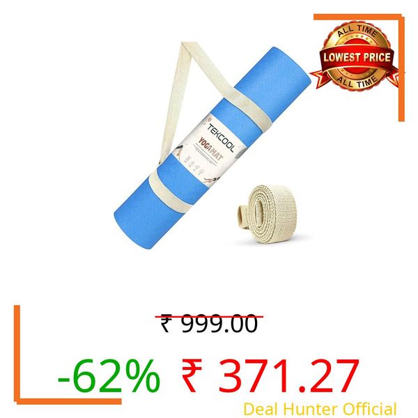 EsOyl TEKCOOL Ethylene Vinyl Acetate Yoga Mat - Blue, 61 Centimeters