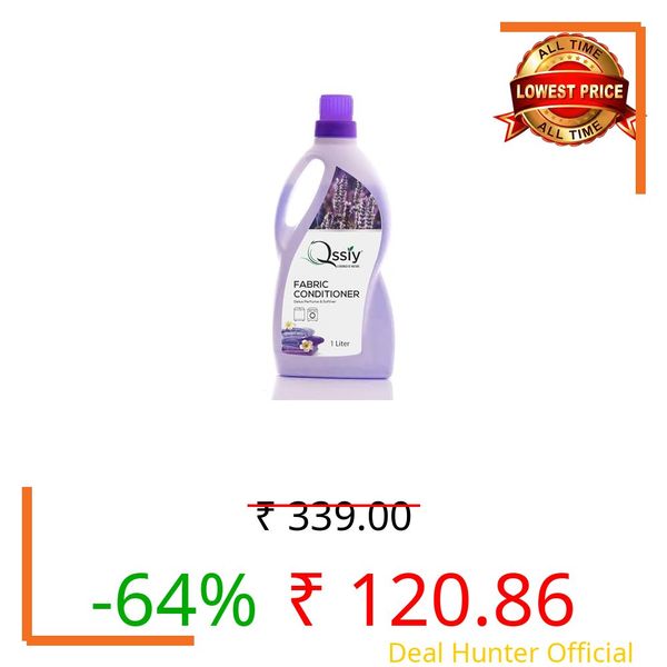 QSSIY 1L Fabric Conditioner | Lavender | Softens Clothes & Towels | Hand & Machine Wash | India