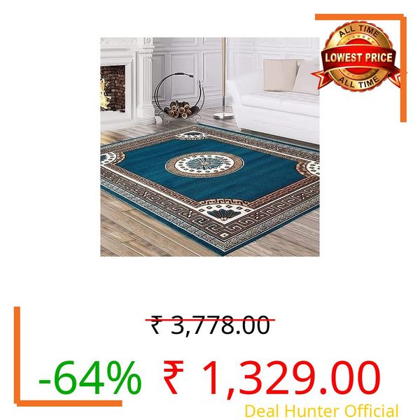 JAID CARPET Home Decoration Acrylic Washbal Carpet for Your Living Room & Drawing Room Aywhere in Your Home (150x210 CM)- 5x7 ft