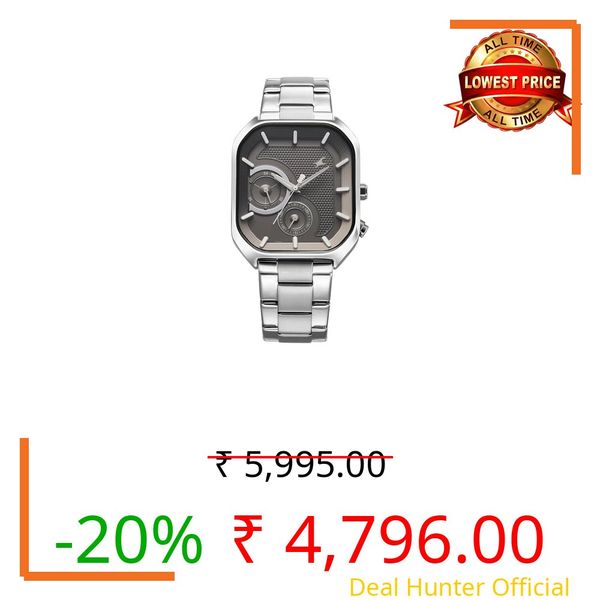 Fastrack Groove Multifunction Lume Anthracite Dial for Men