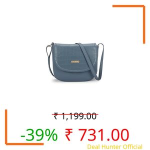 Fastrack Chic Croc Textured Sling Bag for Women, Girls and Ladies | with Non-Detachable Sling Strap & Button Closure