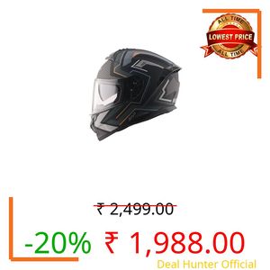 Vega Zap Explore D/V Full Face Motorcycle Helmet with Dual Visor, Shock Absorbing Liner, Comfortable Interior, Lightweight Build, Aerodynamic Design, and Trendy Dull Black Grey Finish Dull Black Grey-L