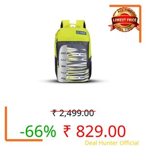 uppercase Campus School Backpack | Well-Padded, Double Compartment with File Sleeve, Organizers, Side Bottle Pocket | For Boys & Girls | 500 Days Warranty | Blue