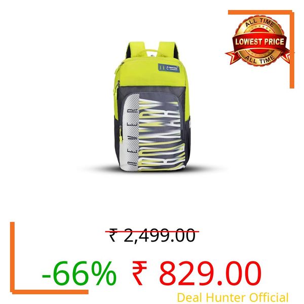 uppercase Campus School Backpack | Well-Padded, Double Compartment with File Sleeve, Organizers, Side Bottle Pocket | For Boys & Girls | 500 Days Warranty | Blue