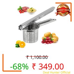 Imaashi Stainless Steel Heavy-Duty Potato Ricer & Masher – Multipurpose Food Presser for Potatoes, Pumpkins, Lemons, and Fruits – Perfect Kitchen Tool for Smooth Juices & Purees