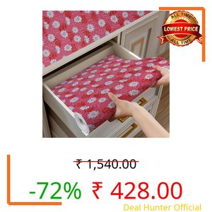 Vocal Store Anti-Slip Kitchen Cabinet Drawer Shelf Mat Liner Sheets Textured Multipurpose 10 Meter Roll, Pink - CDOJ9-P16-10M