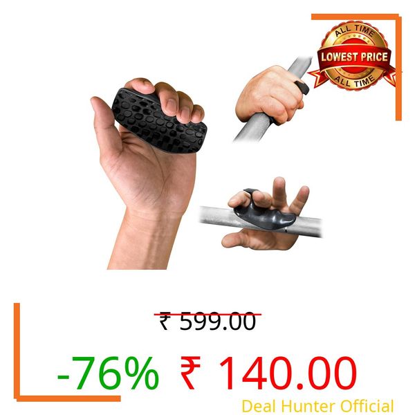 CutS Fingerless Hererope Gym Grips Gym Gloves For Workout Pull Up Grips For Unisex Non-Slip Design Weightlifting Grips, Crossfit Training Palm Grips Hand Protection Gloves (Black, One Size)