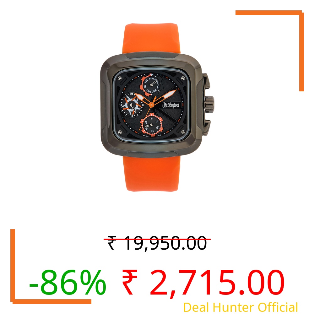 Lee Cooper Multifunction Black Square Dial Men's Watch - LC08012.050