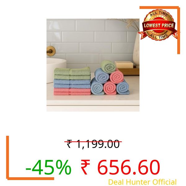 Caslino Cotton Face Towels Set of 24 for Women and Men Combo 2 Soft Absorbent 400 GSM Fabric 25x25 cm Multipurpose Skin Friendly Washcloths for Face Hand Gym Travel Baby Care Daily Use Towel Pack