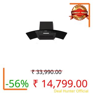 Faber Iris 90cm 1500m3/hr BLDC Autoclean Chimney|Black Matt Filterless|Oil Collector|Touch & Gesture Control|9 Speed Control|LED|8yrs on Motor,2Yrs Comprehensive warranty|HOOD IRIS BLDC FL HC BK IN 90