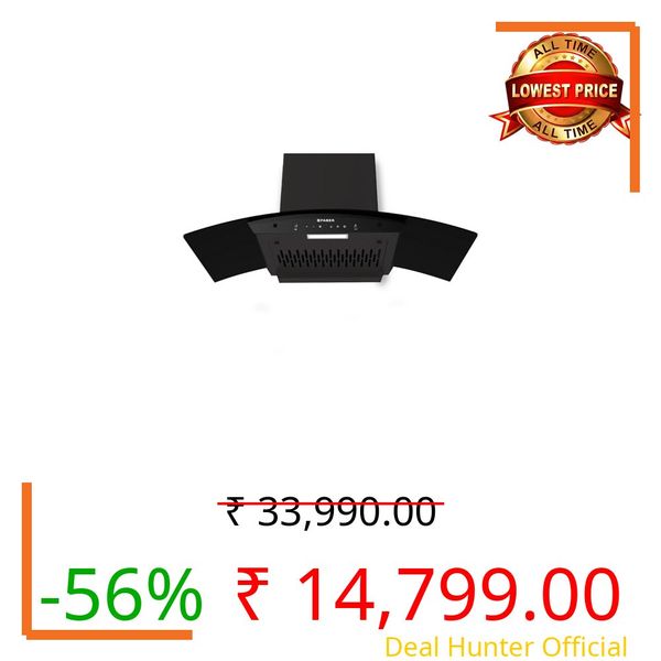 Faber Iris 90cm 1500m3/hr BLDC Autoclean Chimney|Black Matt Filterless|Oil Collector|Touch & Gesture Control|9 Speed Control|LED|8yrs on Motor,2Yrs Comprehensive warranty|HOOD IRIS BLDC FL HC BK IN 90