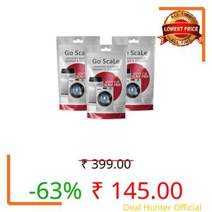 Soldfly Washing Machine Cleaner Descale Powder Descaling Appliance Quick Drum Descale Deep Cleaning For Semi And Fully Automatic Front And Top Load Tub Clean Pouches 100 G (Packet Of 3)