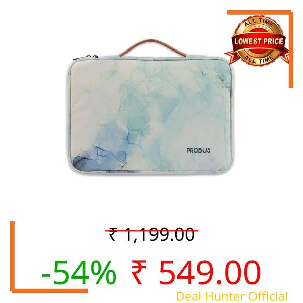 Shopizone Probus- Printed Tablet Sleeves Fits with Upto 11" iPad, Tablet, Devices|Ocean Green Marble