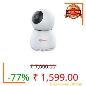 Trueview 5MP Smart CCTV Wi-fi Home Security Camera with Pan Tilt 360° View, 2 Way Talk, Cloud Monitor, Motion Detect, Supports SD Card Up to 256 GB, Night Vision (5MP-Robot)