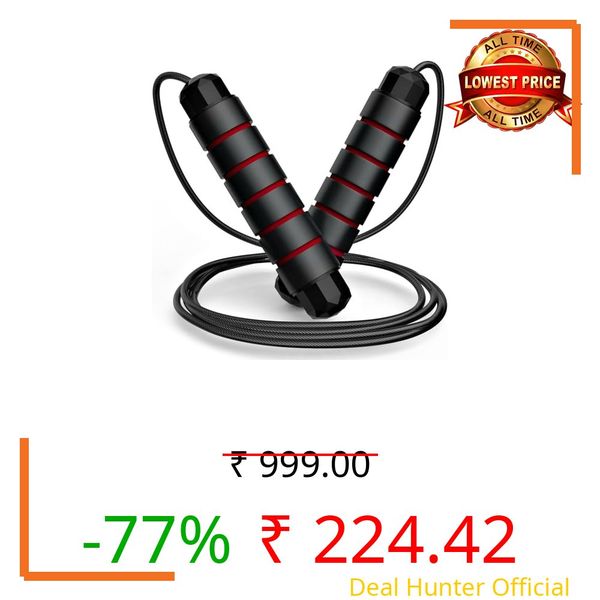 TEKCOOL Skipping Rope For Men & Women Adjustable Jumping Rope For Men Gym Rope/Exercise Rope For Men Workout (Red)