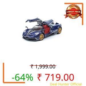 Sky Tech® Pagani Huayra 1:32 Model Car Exclusive Alloy Metal Pull Back Die-cast Car Diecast Metal Toy car with Openable Doors & Light Music Best Gifts Toys Kids【Colors as Per Stock】