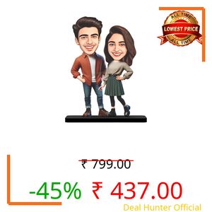 AVATAAR STUDIO Personalized Couple Caricature Gift Custom Cartoon Photo Frame Anniversary Gift for Husband Wife Girlfriend Boyfriend Unique Romantic Gift for Couples