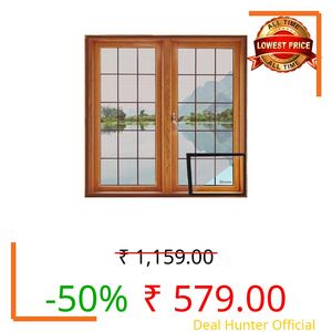 Upgraded & Stitched - LifeKrafts Customized Window Mosquito Net (Size-80x160cms/32x63 Inches/2.62x5.25 Feet, Color-Brown) 120 GSM Fiberglass Insect Net Pre-Stitched to Net - Ready to use Net