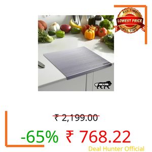 House Goods Steel Countertop Chopping Board for Kitchen,Medium 36 X 31 CM,Premium 304 Grade Stainless Steel Cutting Board,Rust-Free,Anti-Bacterial,Chef Approved,Ideal for Vegetables,Fruits,Meat