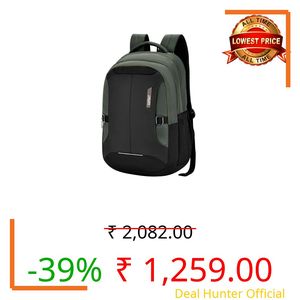 Safari Spade 34L Formal Laptop Backpack Bag for Men & Women, Ideal for Office Use/School/College Boys & Girls, 3 Compartments, Rain Cover, Antitheft pocket, Trolley Sleeve & Organizer, Color Olive