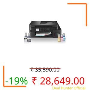 Brother Ink Tank MFC-T930DW New Launch (Print Scan Copy Fax) WiFi Auto Duplex, ADF Printer, 128 MB, Print Pages Upto 15K in Black & 5K in Color Each (CMY) Get Extra Black Ink Bottle, Free Installation