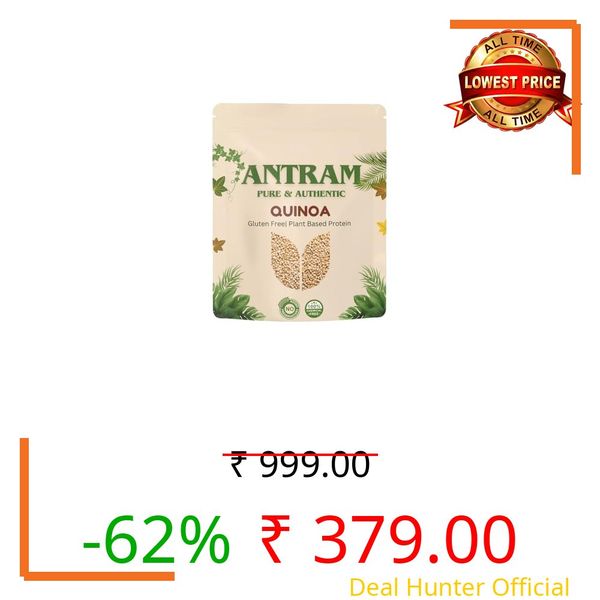 Antram 100% Pure & Premium Quinoa 1.9kg, Gluten‑Free Superfood Perfect for Breakfast Rich in Protein, Fiber, Antioxidants & Minerals with No Added Preservatives & Additives