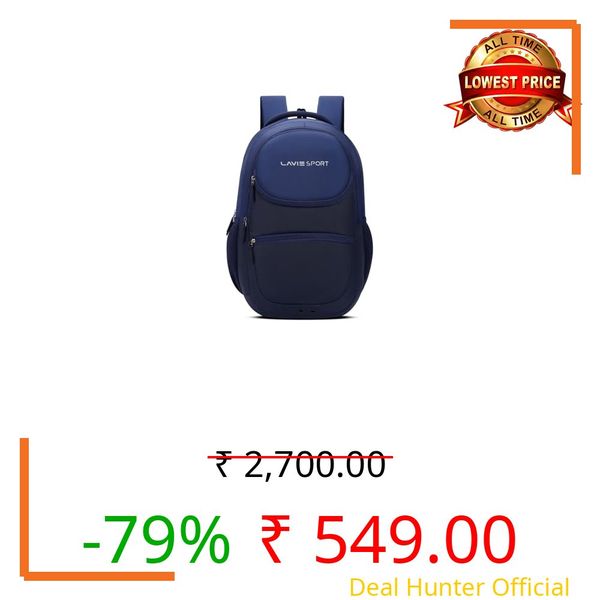 Lavie Sport 29L Atlas | 19 Inch | Fits Upto 15 Inch Laptop Backpack | Laptop Compatiable | Raincover | College Bag | for Men & Women